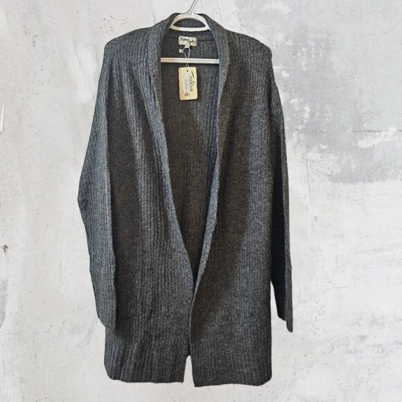 Nwt Essential  Elements Dark Grey Cardigan - Picture 1 of 4